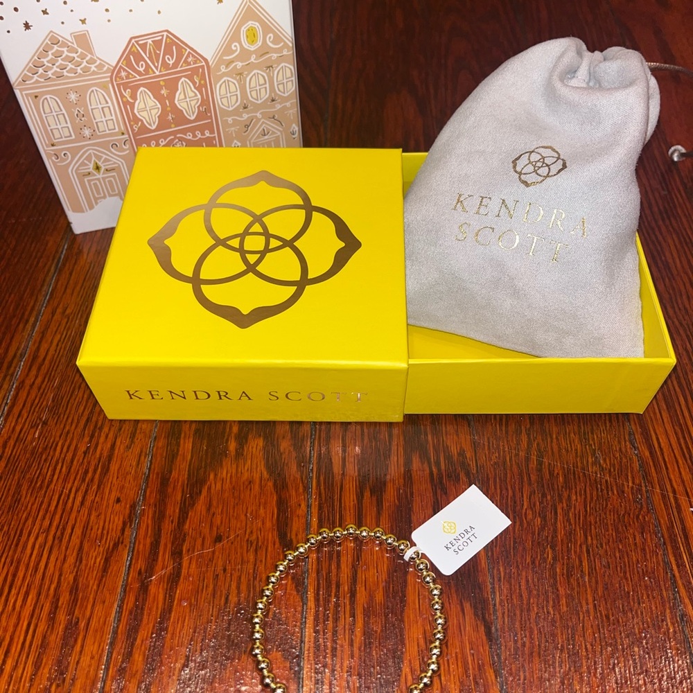 Kendra Scott Gold and Black Beaded Bracelet